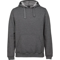 JB's Wear 3POH Kids & Adults P/C Pop Over Hoodie - Front View | color:Charcoal Marle|view:front