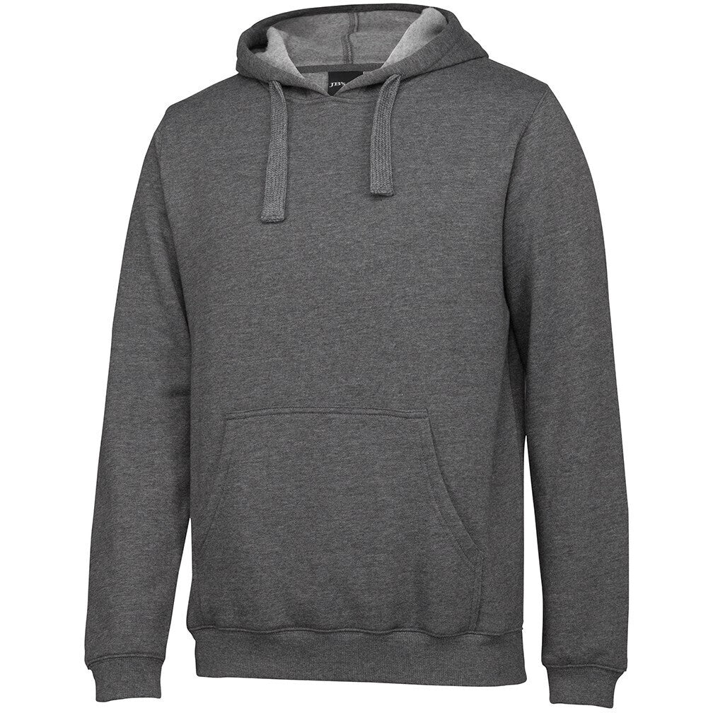 JB's Wear 3POH Kids & Adults P/C Pop Over Hoodie - Side View | color:Charcoal Marle|view:side