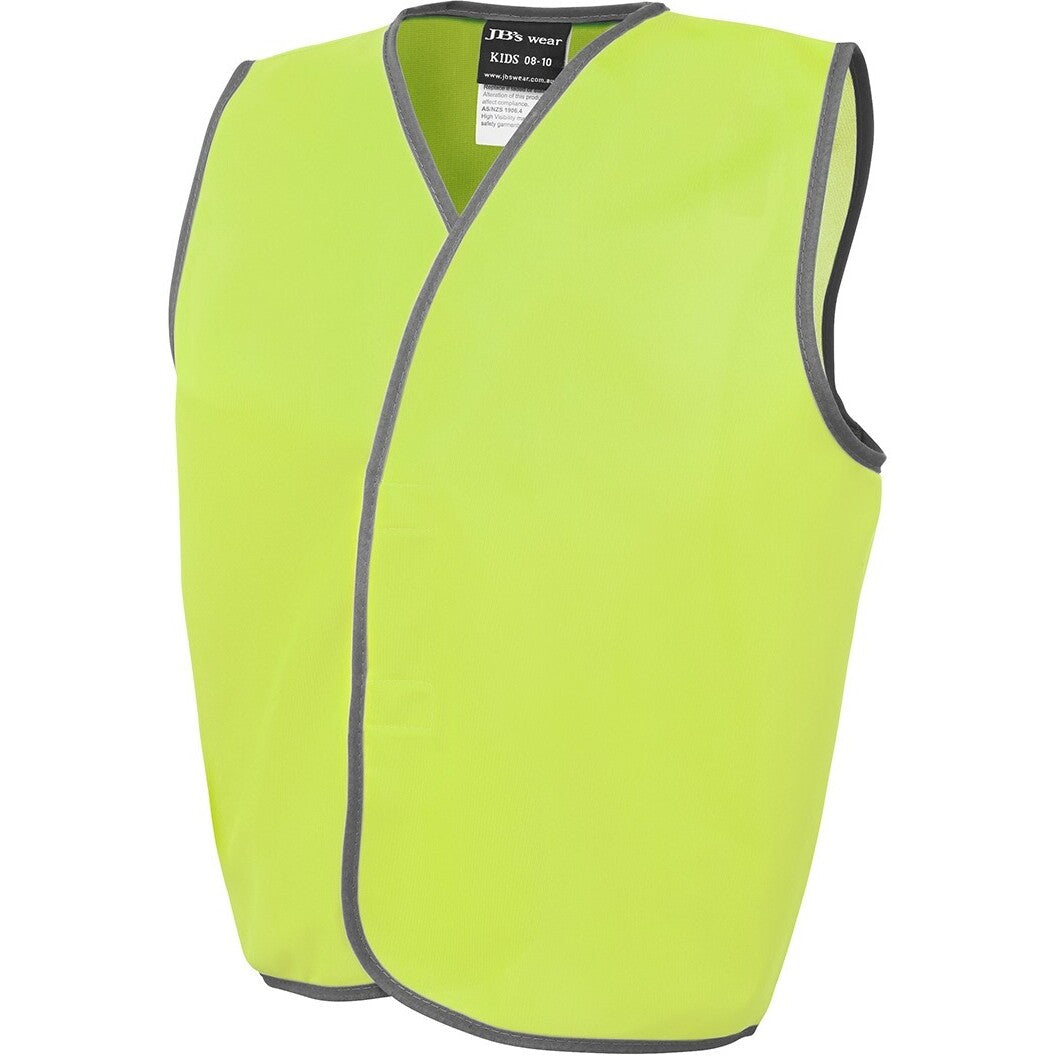JB's Wear 6HVSU Kids Hi Vis Safety Vest - Side View | color:Lime|view:side