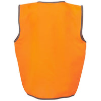 JB's Wear 6HVSU Kids Hi Vis Safety Vest - Back View | color:Orange|view:back