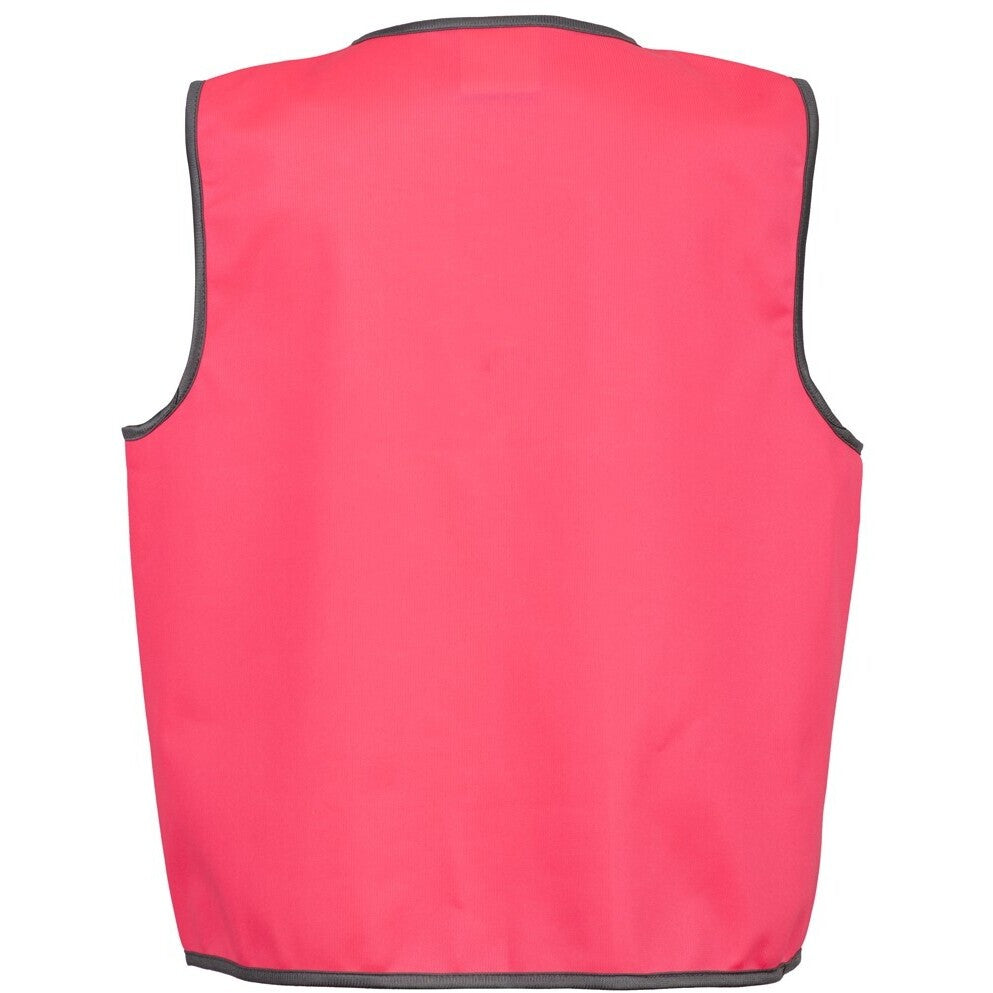 JB's Wear 6HVSU Kids Hi Vis Safety Vest - Back View | color:Pink|view:back