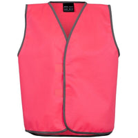 JB's Wear 6HVSU Kids Hi Vis Safety Vest - Front View | color:Pink|view:front