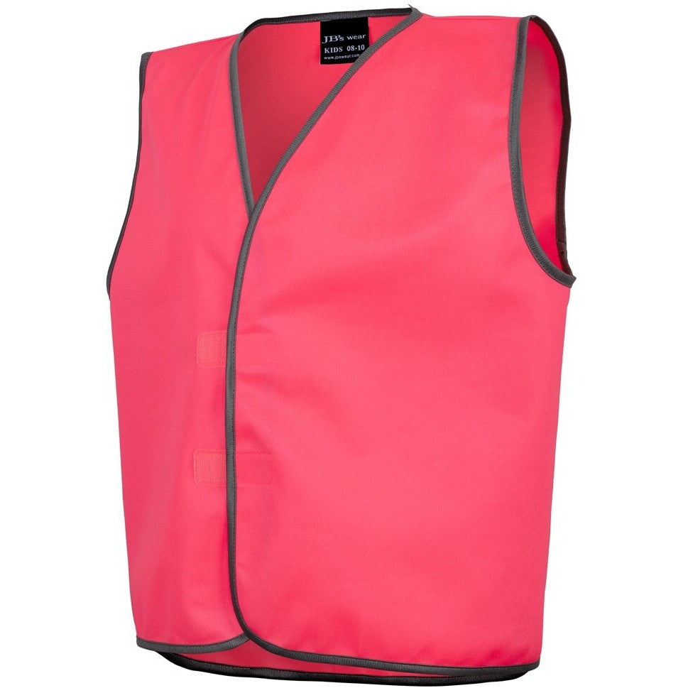 JB's Wear 6HVSU Kids Hi Vis Safety Vest - Side View | color:Pink|view:side