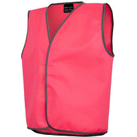 JB's Wear 6HVSU Kids Hi Vis Safety Vest - Side View | color:Pink|view:side