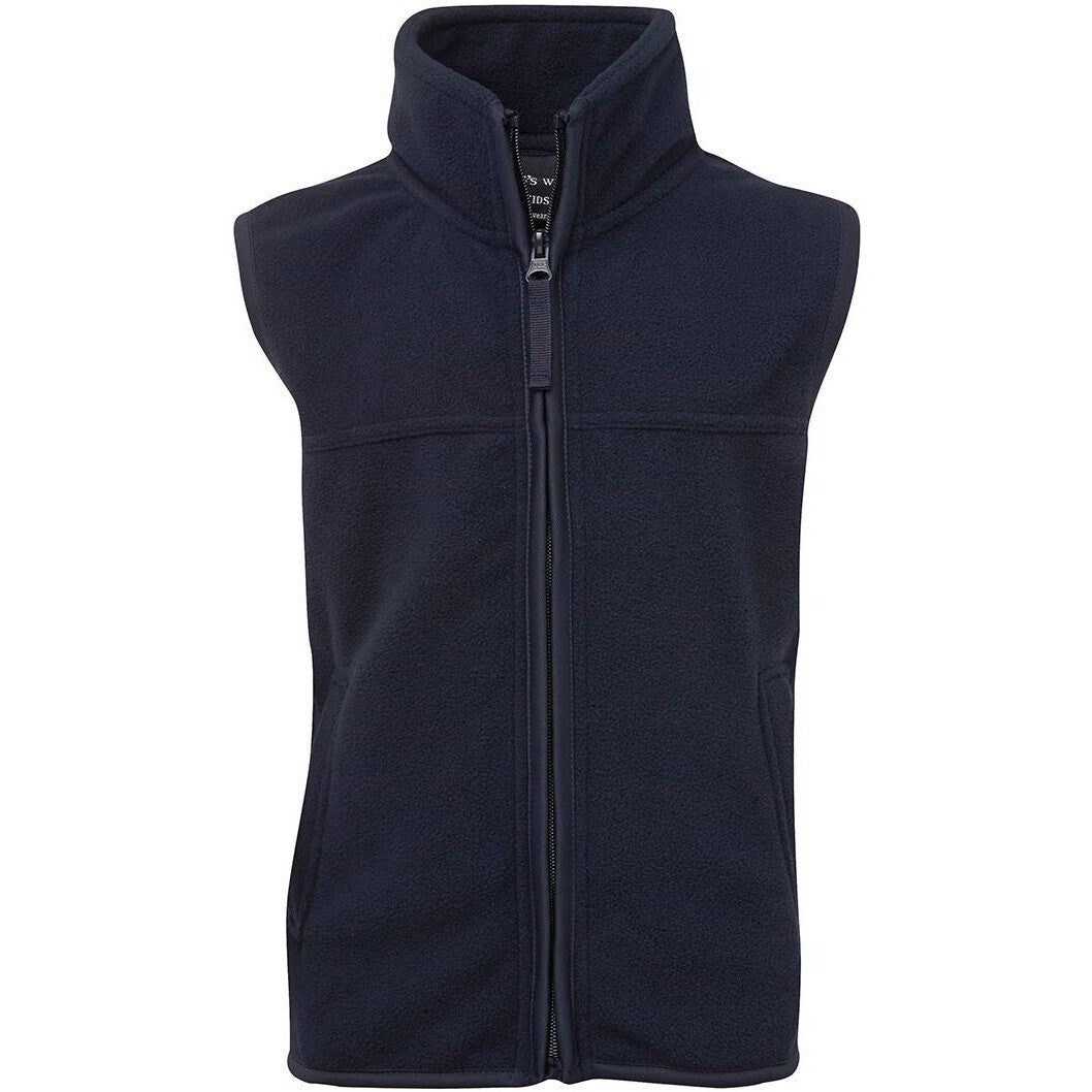 JB's Wear 3KOV Kids Polar Vest - Front View | color:Navy|view:front