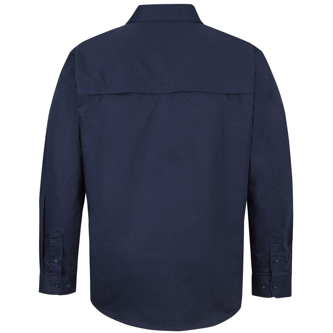 JB's Wear 6WSLL L/S 150G Work Shirt - Back View | color:Navy|view:back