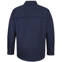 JB's Wear 6WSLL L/S 150G Work Shirt - Back View | color:Navy|view:back