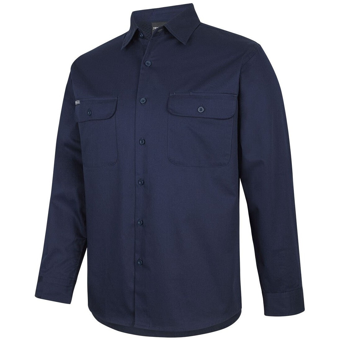JB's Wear 6WSLL L/S 150G Work Shirt - Side View | color:Navy|view:side