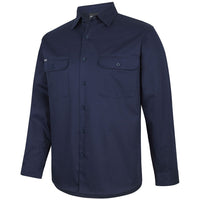 JB's Wear 6WSLL L/S 150G Work Shirt - Side View | color:Navy|view:side