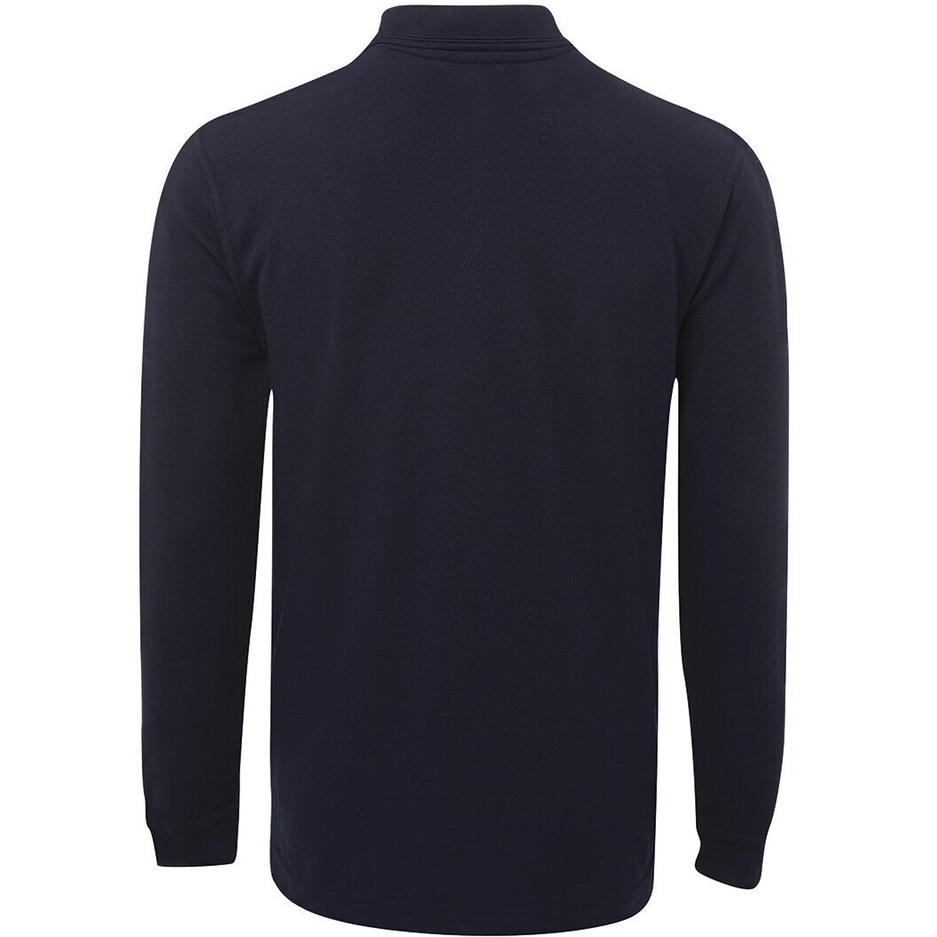 JB's Wear 210XL L/S 210 Polo - Back View | color:Navy|view:back