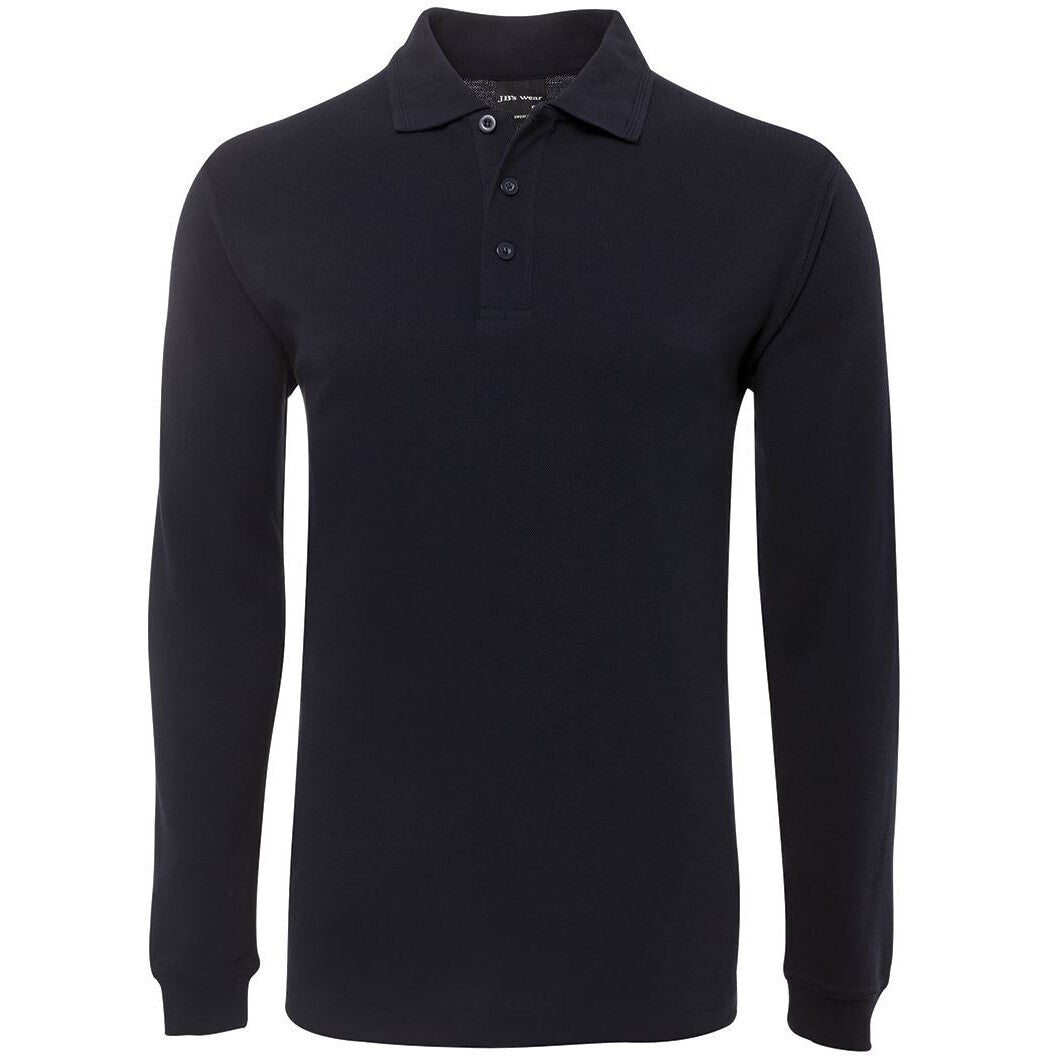 JB's Wear 210XL L/S 210 Polo - Front View | color:Navy|view:front