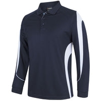 JB's Wear 7BELL L/S Bell Polo - Side View | color:Navy/White|view:side