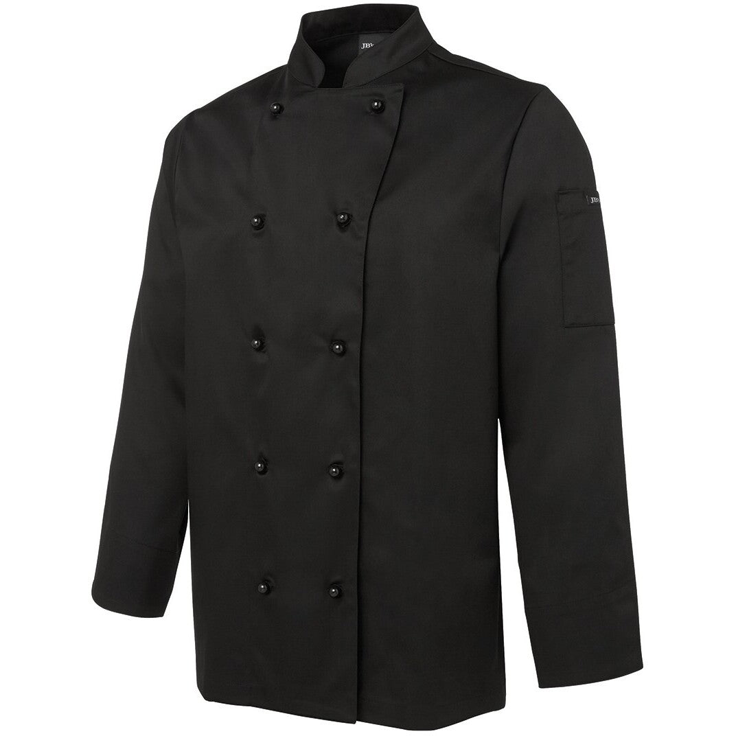 JB's Wear 5CJ L/S Chefs Jacket - Side View | color:Black|view:side