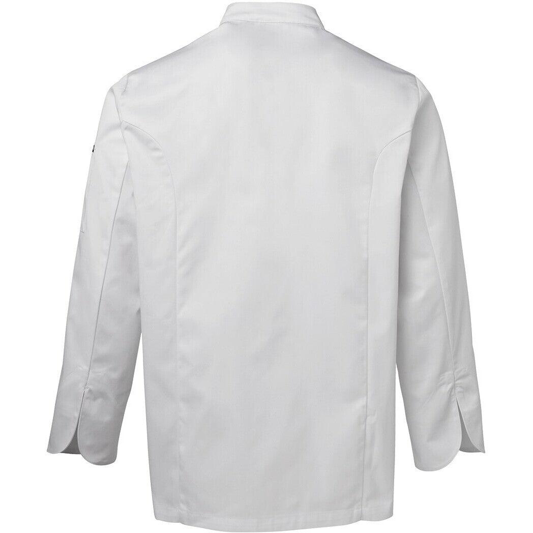 JB's Wear 5CJ L/S Chefs Jacket - Back View | color:White|view:back