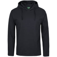 JB's Wear 1LST L/S Hooded Tee - Front View | color:Black|view:front