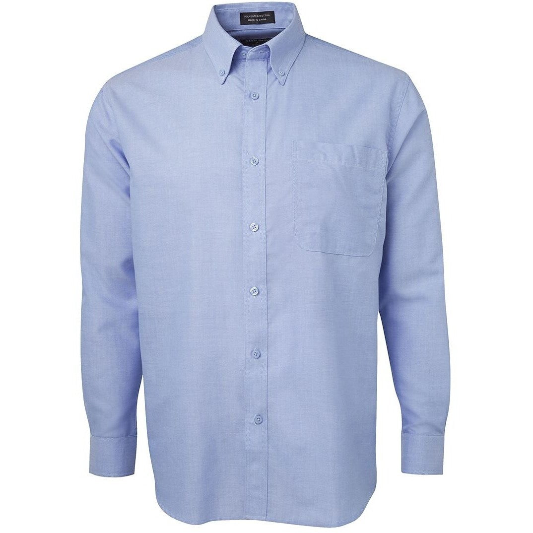 JB's Wear 4OS L/S Oxford Shirt - Front View | color:Lt Blue|view:front