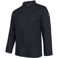JB's Wear 5CJL L/S Snap Button Chefs Jacket - Side View | color:Black|view:side