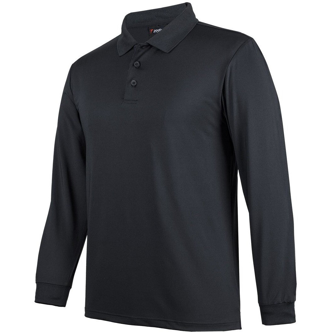JB's Wear 7STL L/S Stretch Polo - Side View | color:Black|view:side