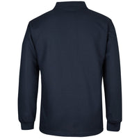JB's Wear 7WPL L/S Waffle Pocket Polo - Back View | color:Navy|view:back