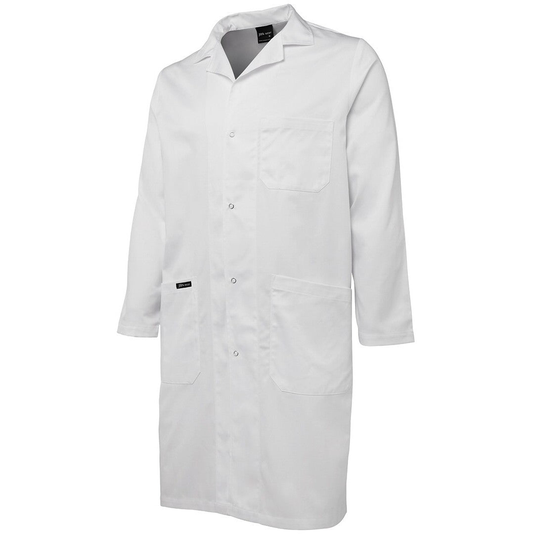JB's Wear 5HDC Lab/Dust Coat - Side View | color:White|view:side