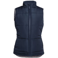 JB's Wear 3ADV1 Ladies Adventure Puffer Vest - Front View | color:Navy/Grey|view:front