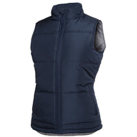 JB's Wear 3ADV1 Ladies Adventure Puffer Vest - Side View | color:Navy/Grey|view:side