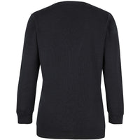 JB's Wear 6LCA Ladies Anti-Bacterial ISO 20645 Cardigan - Back View | color:Black|view:back