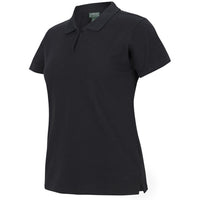 JB's Wear 2STS1 Ladies Cotton S/S Stretch Polo - Side View | color:Black|view:side