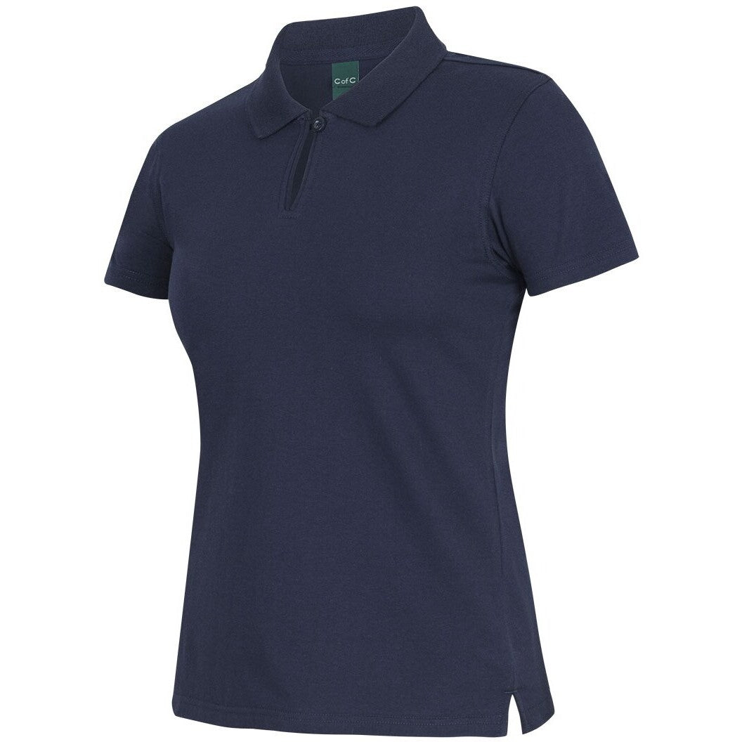 JB's Wear 2STS1 Ladies Cotton S/S Stretch Polo - Side View | color:Navy|view:side