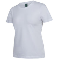JB's Wear 1STS1 Ladies Cotton S/S Stretch Tee - Side View | color:White|view:side