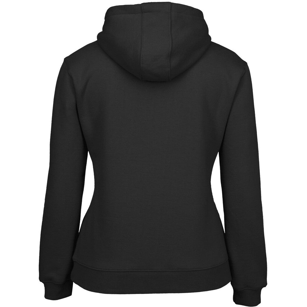JB's Wear 3FH1 Ladies Fleecy Hoodie - Back View | color:Black|view:back