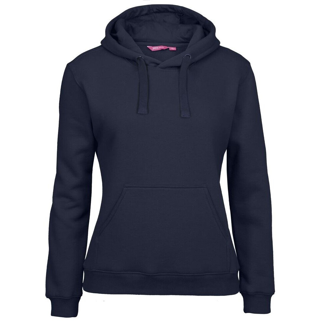JB's Wear 3FH1 Ladies Fleecy Hoodie - Front View | color:Navy|view:front