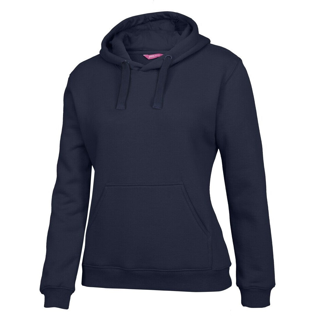 JB's Wear 3FH1 Ladies Fleecy Hoodie - Side View | color:Navy|view:side
