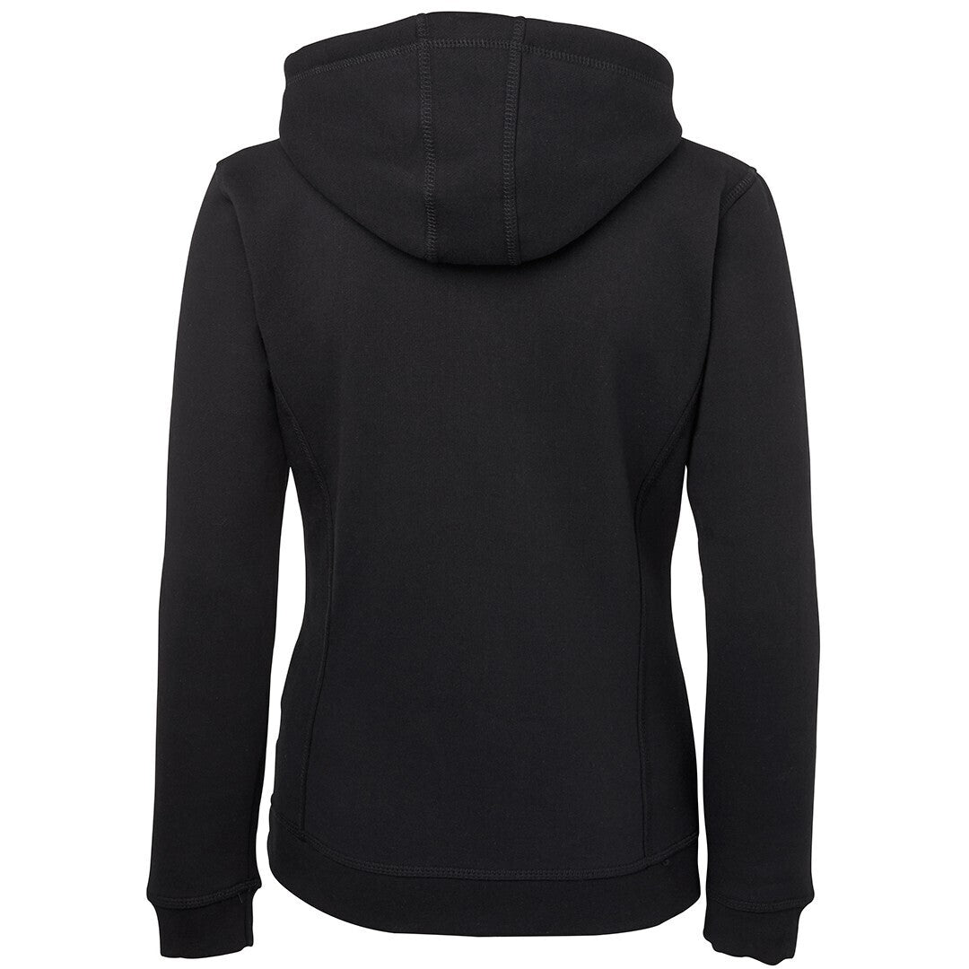 JB's Wear 3HJ1 Ladies Full Zip Fleecy Hoodie - Back View | color:Black|view:back