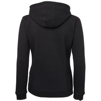 JB's Wear 3HJ1 Ladies Full Zip Fleecy Hoodie - Back View | color:Black|view:back