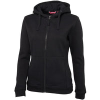 JB's Wear 3HJ1 Ladies Full Zip Fleecy Hoodie - Side View | color:Black|view:side