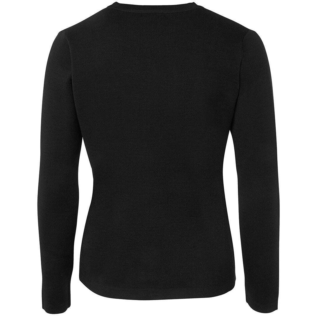 JB's Wear 6LC Ladies Knitted Cardigan - Back View | color:Black|view:back