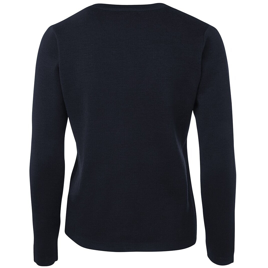JB's Wear 6LC Ladies Knitted Cardigan - Back View | color:Navy|view:back