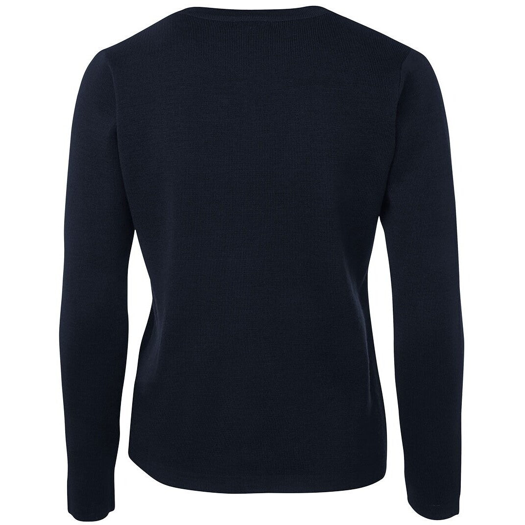 JB's Wear Z6LC Ladies Knitted Cardigan - Back View | color:Dark Navy|view:back