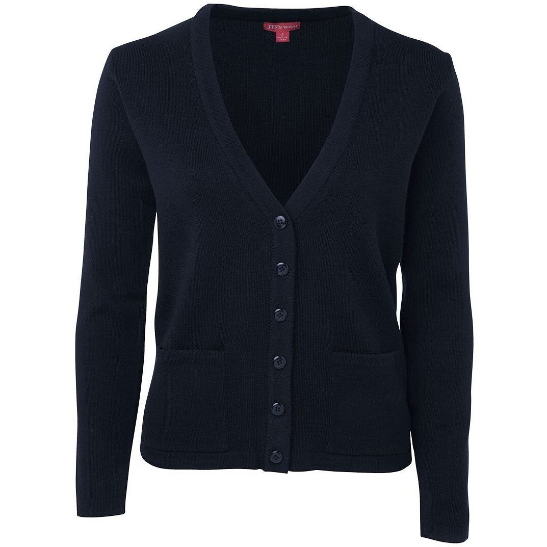 JB's Wear Z6LC Ladies Knitted Cardigan - Front View | color:Dark Navy|view:front