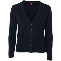 JB's Wear Z6LC Ladies Knitted Cardigan - Front View | color:Dark Navy|view:front