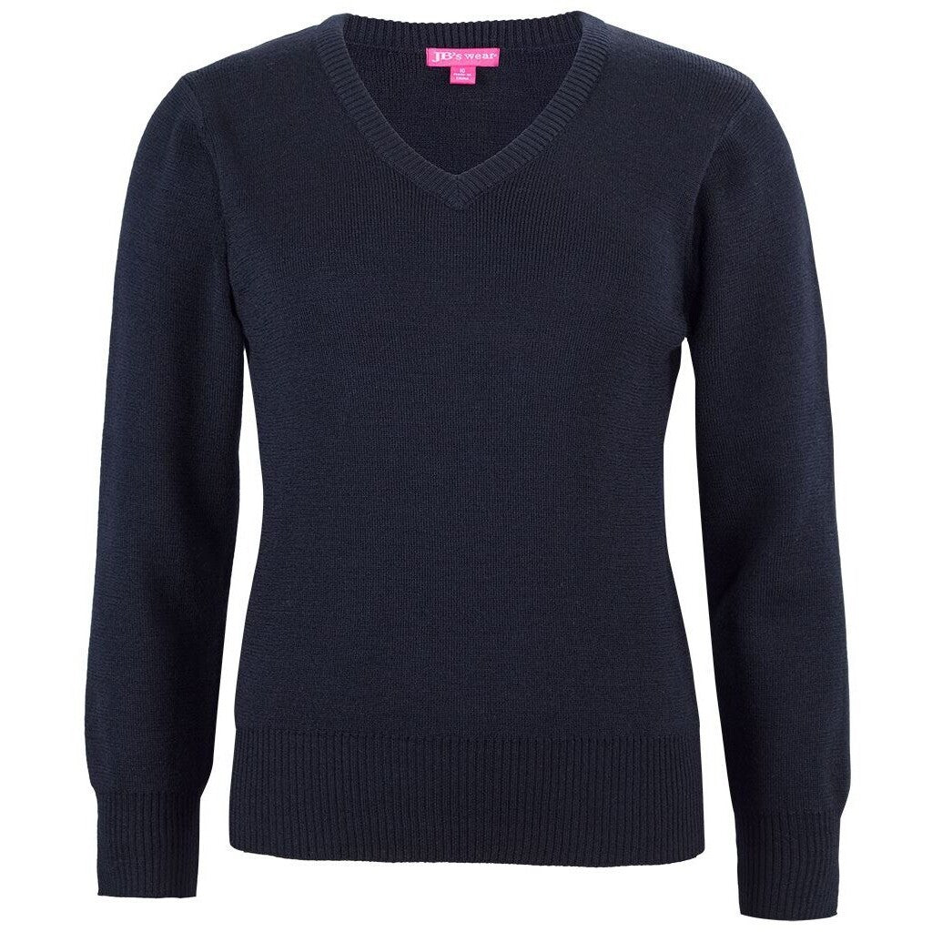 JB's Wear Z6J1 Ladies Knitted Jumper - Front View | color:Dark Navy|view:front