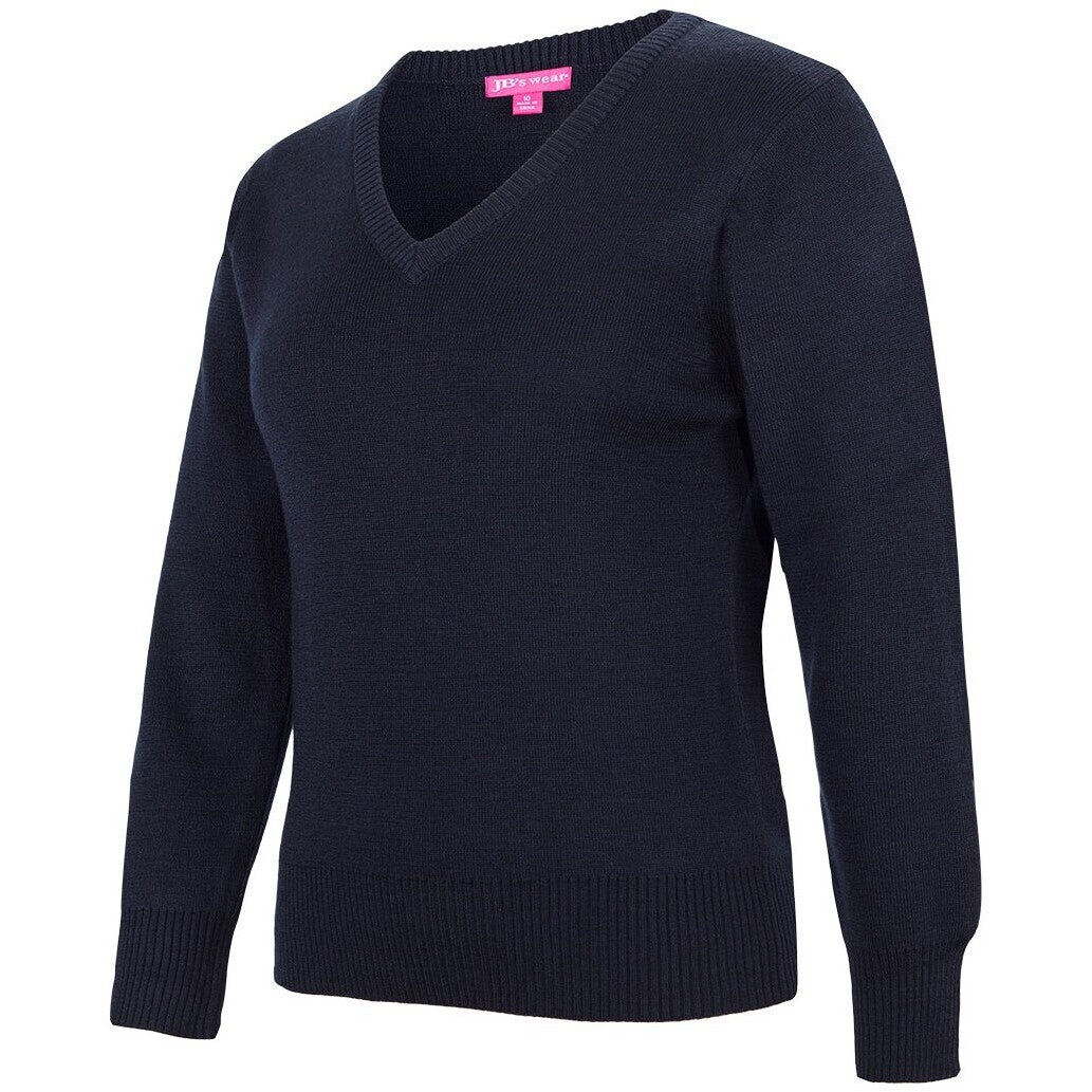 JB's Wear Z6J1 Ladies Knitted Jumper - Side View | color:Dark Navy|view:side
