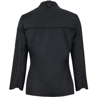 JB's Wear 5CJL1 Ladies L/S Snap Button Chef Jacket - Back View | color:Black|view:back
