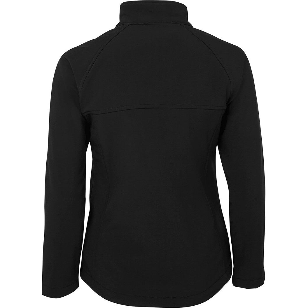 JB's Wear 3LJ1 Ladies Layer Soft Shell Jacket - Back View | color:Black/Black|view:back