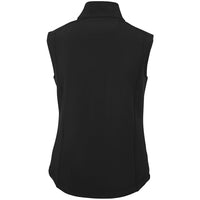 JB's Wear 3JLV1 Ladies Layer Soft Shell Vest - Back View | color:Black/Black|view:back
