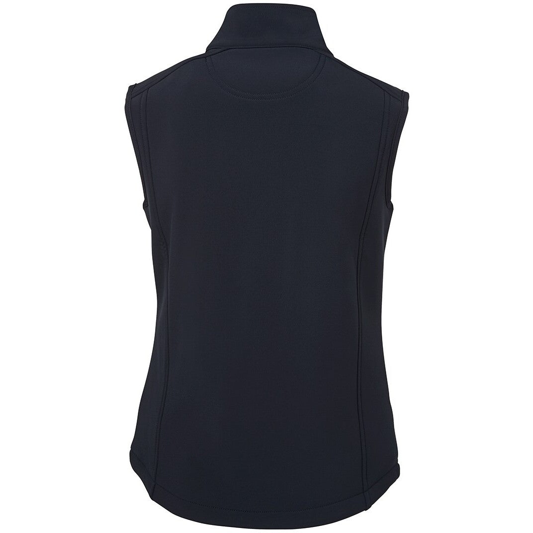 JB's Wear 3JLV1 Ladies Layer Soft Shell Vest - Back View | color:Navy/Navy|view:back