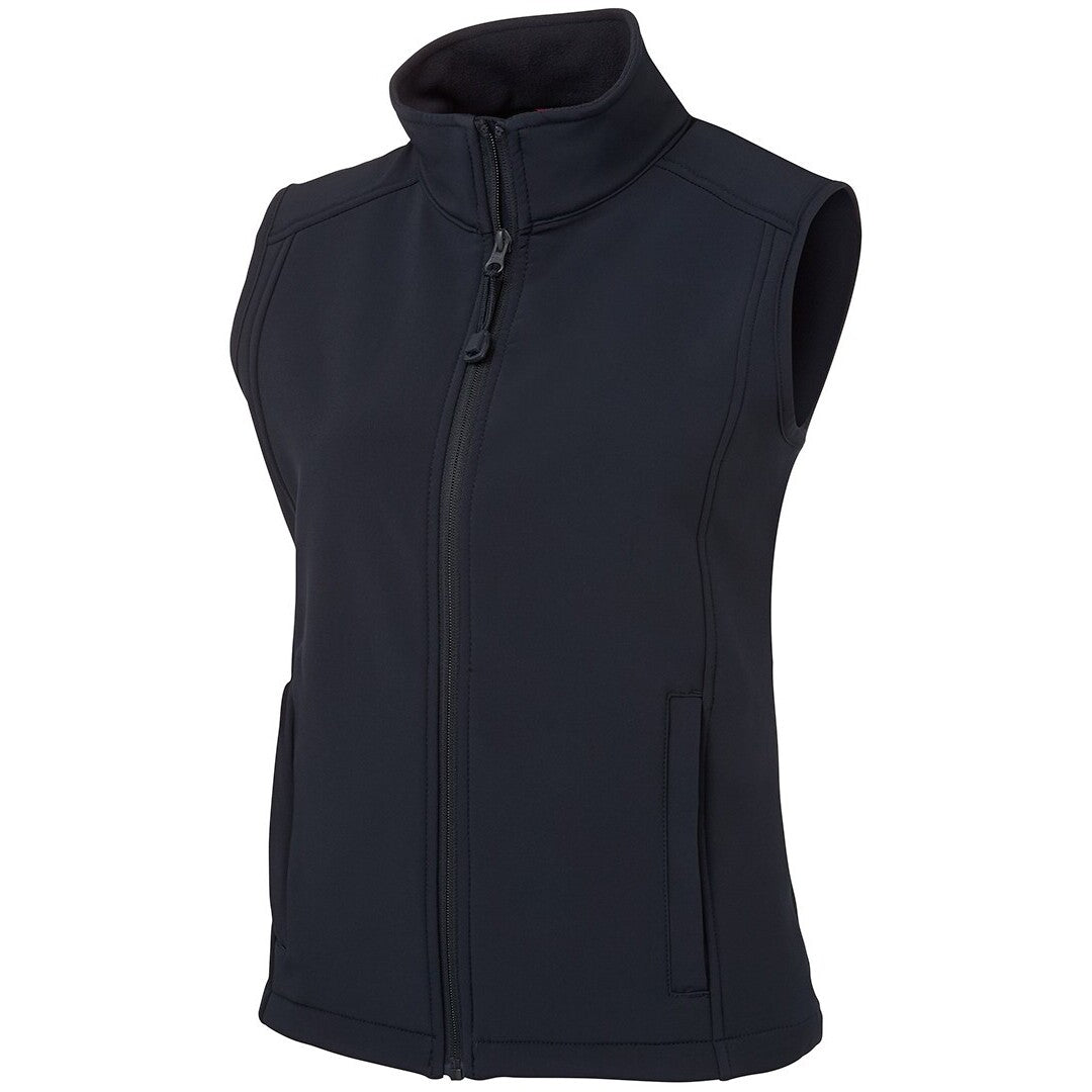 JB's Wear 3JLV1 Ladies Layer Soft Shell Vest - Side View | color:Navy/Navy|view:side