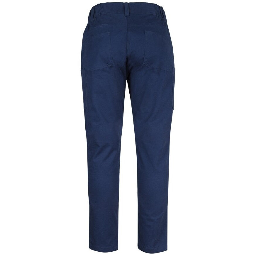 JB's Wear 6MTP1 Ladies Multi Pocket Stretch Twill Pant - Back View | color:Navy|view:back