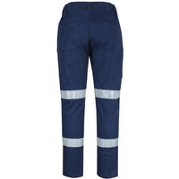JB's Wear 6MTD1 Ladies Multi Pocket Stretch Twill Pant With D+N Tape - Back View | color:Navy|view:back
